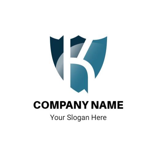 Sleek Blue Shield Design Representing Trusted Security Logo Template