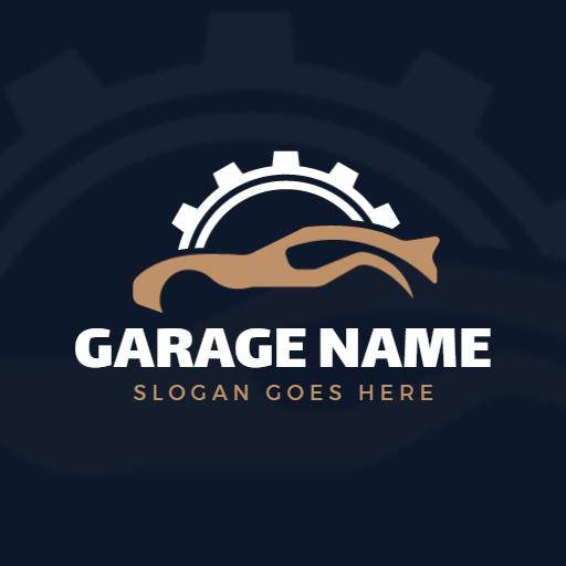 Sleek Dark Design Showcasing Automotive Garage Services Logo Template