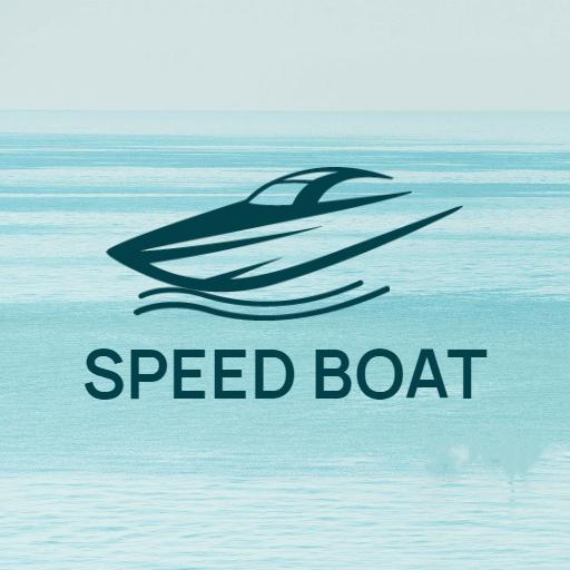 Sleek Design of a Speed Boat Gliding Over Calm Waters Logo Template