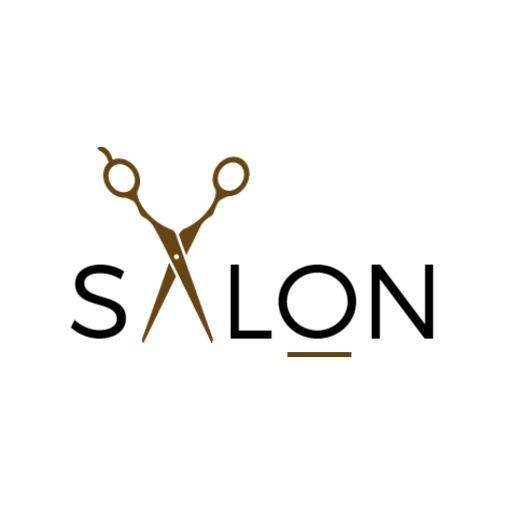 Sleek Golden Scissors Design for Minimalist Salon Logo Template