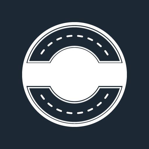 Sleek Gray Circular Design for Traffic Usage Logo Template