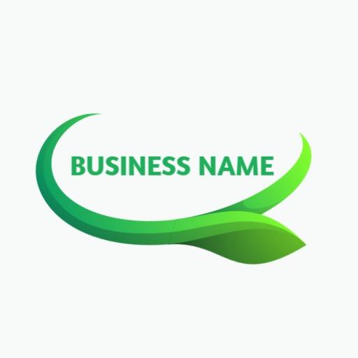 Sleek Green Leaves with Gradient Design for Business Logo Template