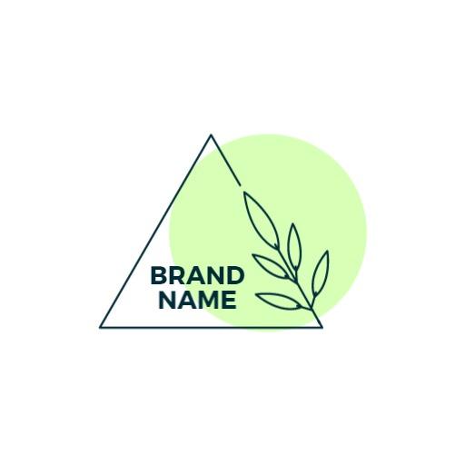 Sleek Green Triangle Design Radiating Minimalist Style Logo Template