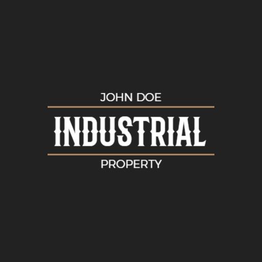 Sleek Industrial Design Emphasizing Property Management Logo Template