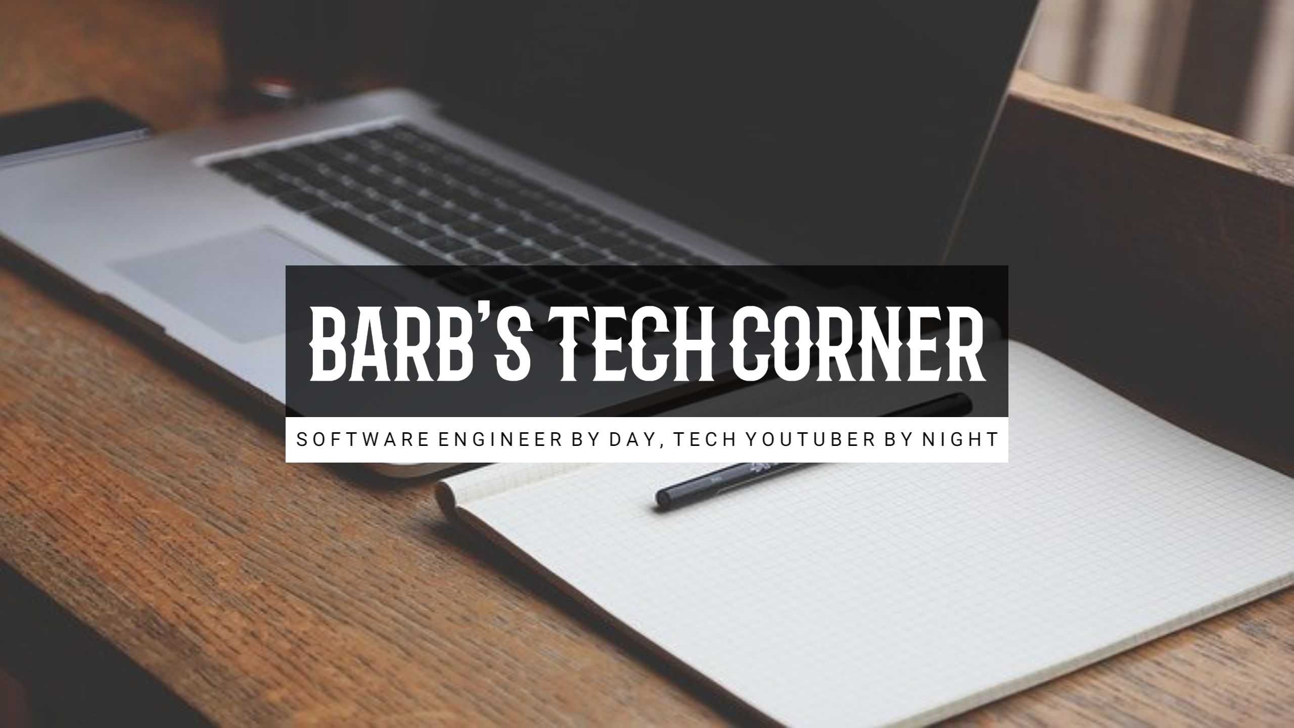 Sleek Laptop and Minimalist Workspace YouTube Banner Template