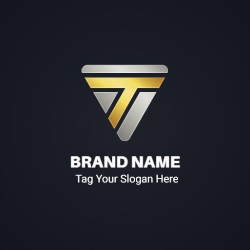 Sleek Metallic Design with Golden Royal Elements Logo Template