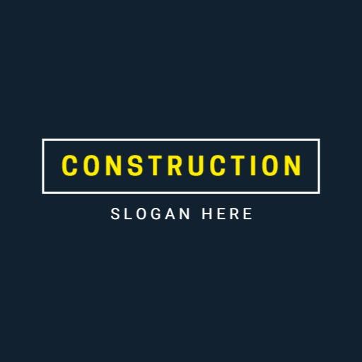 Sleek Minimalist Design Featuring Bold Construction Logo Template