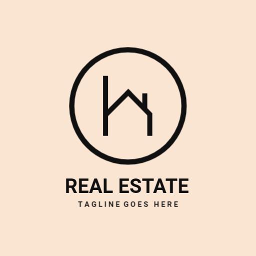 Sleek Minimalist Design Featuring Real Estate Concept Logo Template