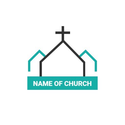 Sleek Modern Design Emphasizing Faith with Church Logo Template
