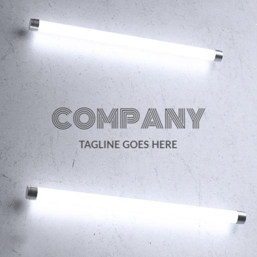 Sleek Modern Minimalist Mockup with Bright White Lighting Logo Template