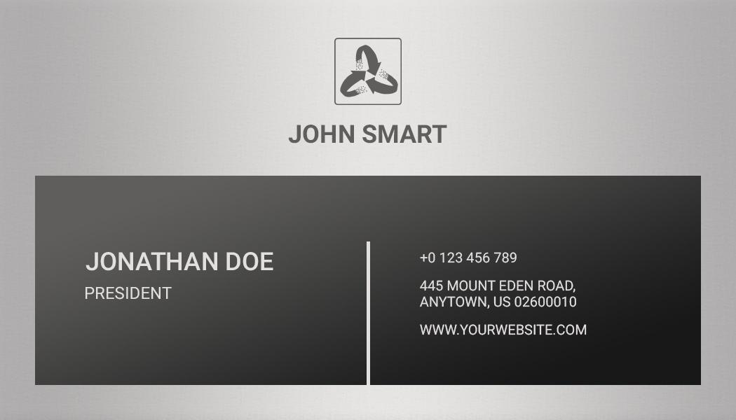 Sleek Modern Monochrome Corporate Executive Business Card Template