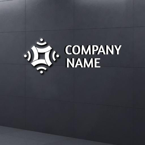 Sleek Monochrome Design for Professional Branding Mockup Logo Template