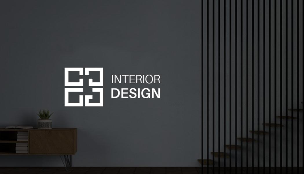 Sleek Monochrome Modern Interior Design Business Card Template