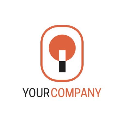 Black Minimalist Design Company Logo Template