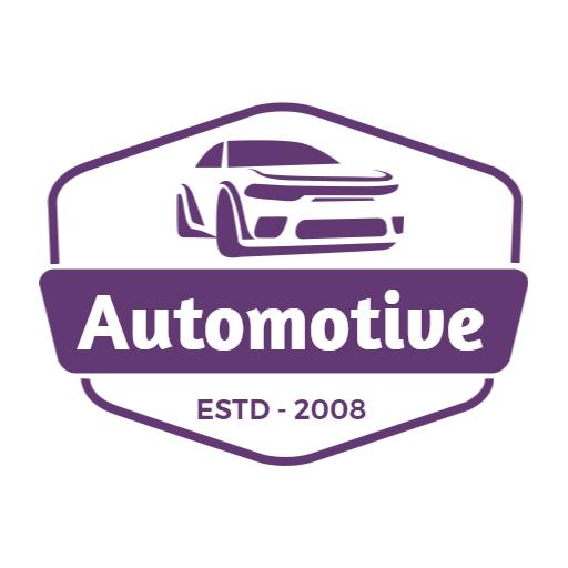 Sleek Purple Car Design for Innovative Automotive Logo Template