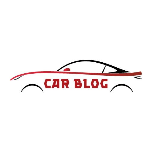 Sleek Red and Black Car Design for Automotive Blogger Logo Template