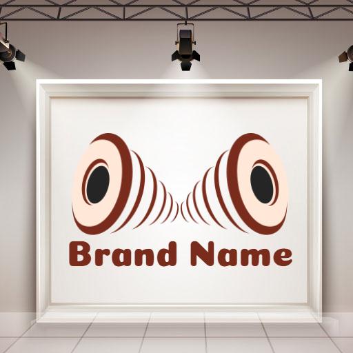 Sleek Red and Cream Speaker Design for Modern Audio Logo Template