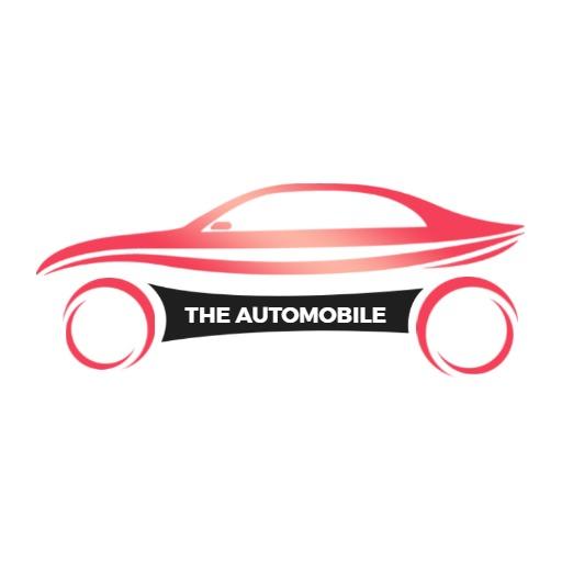 Sleek Red Car Design Representing Garage Automotive Services Logo Template