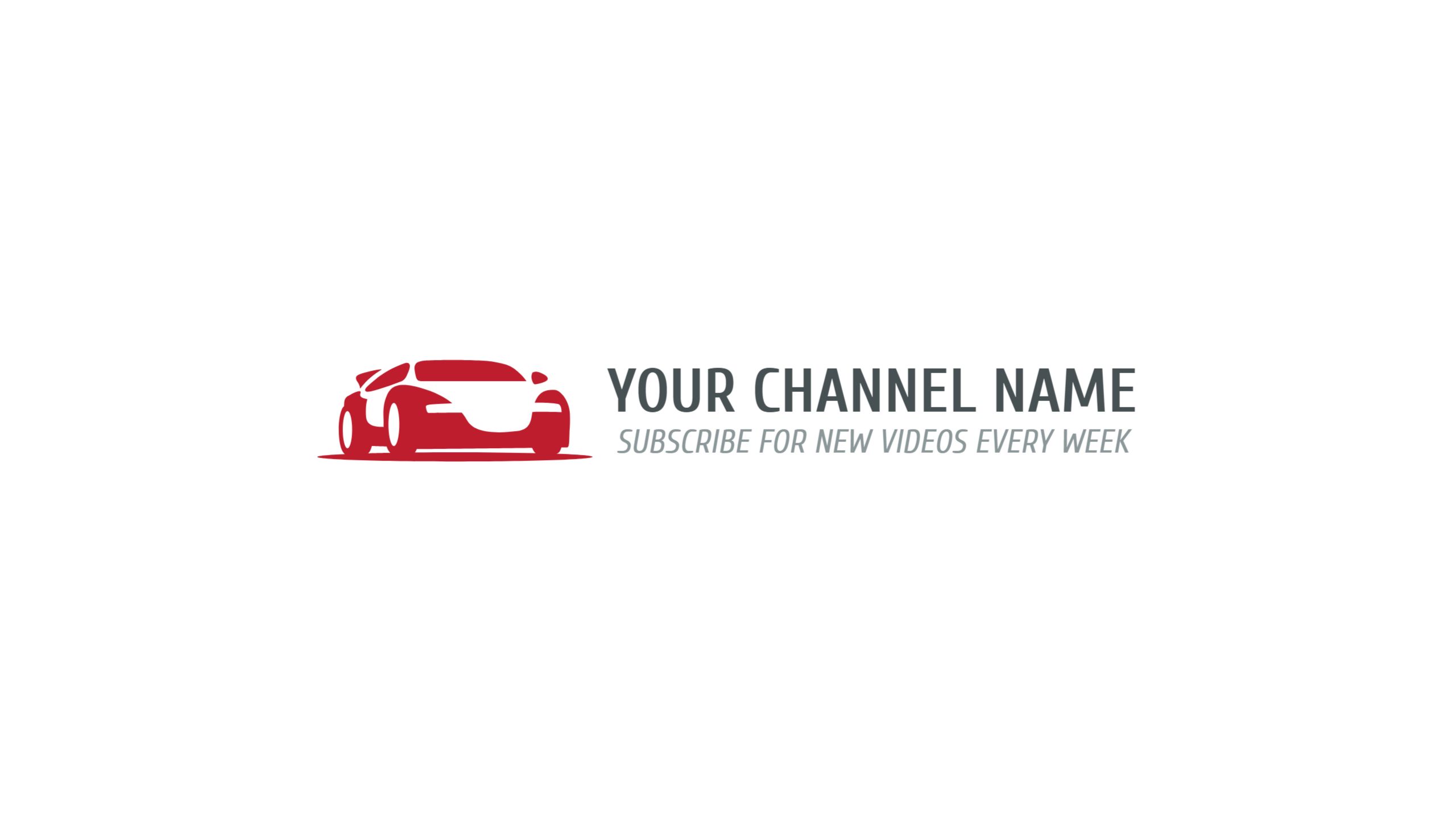 Sleek Red Sports Car Design for Your YouTube Channel Banner Template