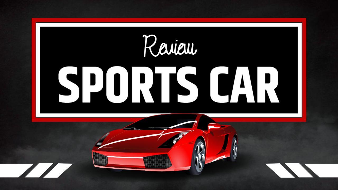 Sleek Red Sports Car Review YouTube Thumbnail Template