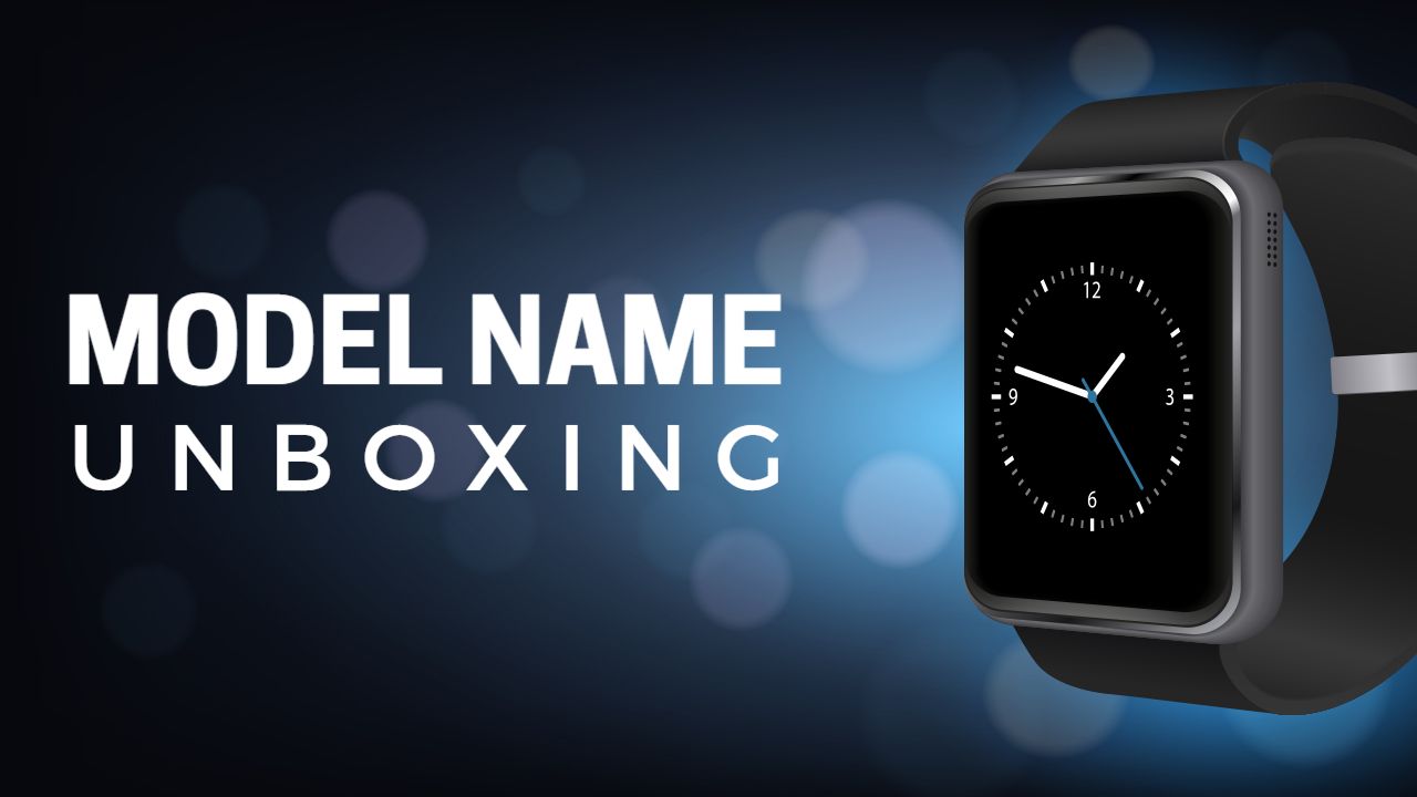 Sleek Smartwatch Unboxing Review YouTube Thumbnail Template