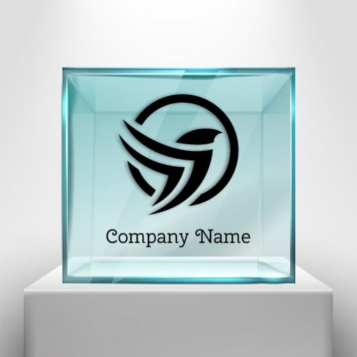 Sleek Transparent Glass Design for Modern Mockup Logo Template