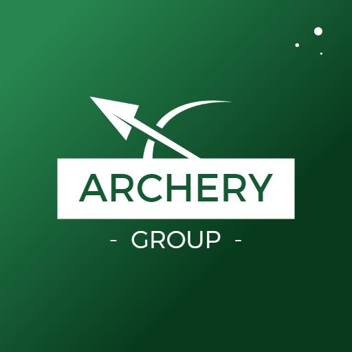 Sleek White Arrow Design for Archery Group Logo Template