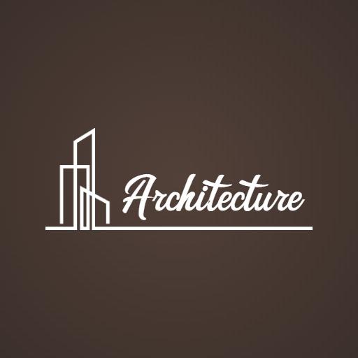 Sleek White Line Design Representing Modern Architecture Logo Template
