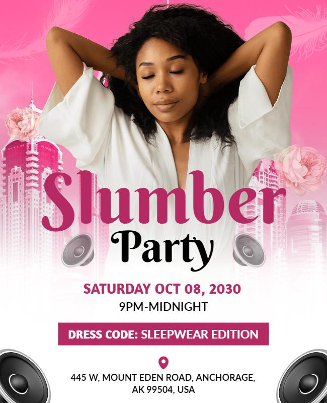 Sleepwear Slumber Party Event Flyer Template