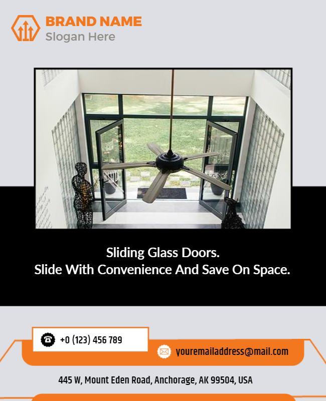 Sliding Glass Door Installation Flyer Template