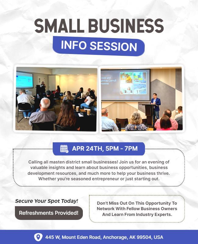 Small Business Information Session Flyer Template