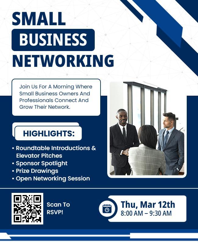 Small Business Networking Event Poster Template