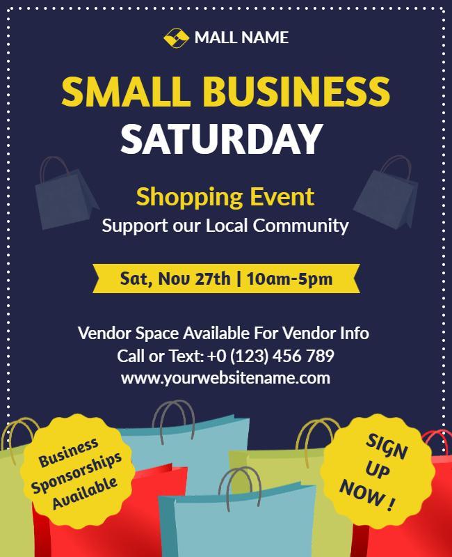 Small Business Saturday Shopping Event Flyer Template