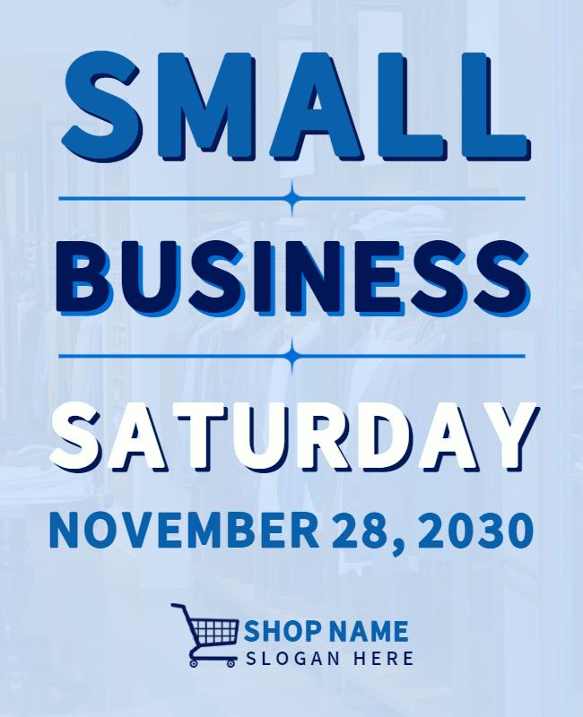 Small Business Saturday Shopping Flyer Template