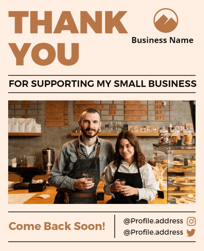 Small Business Thank You Customer Appreciation Flyer Template