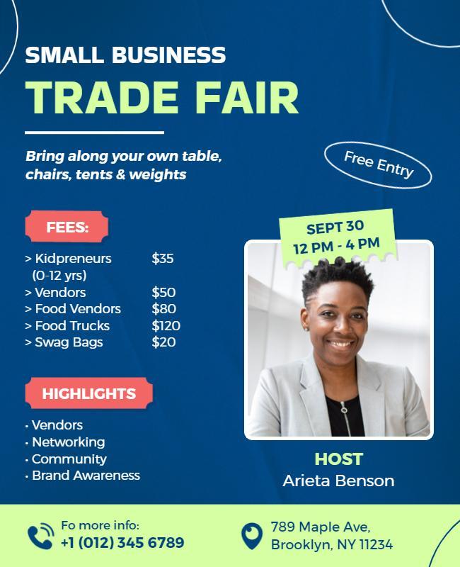 Small Business Trade Fair Event Flyer Template