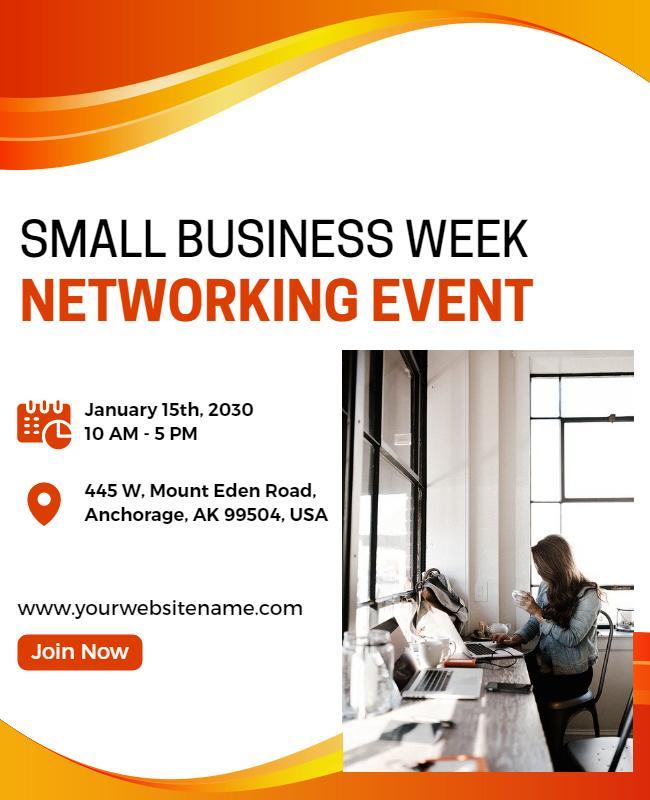 Small Business Week Networking Event Flyer Template