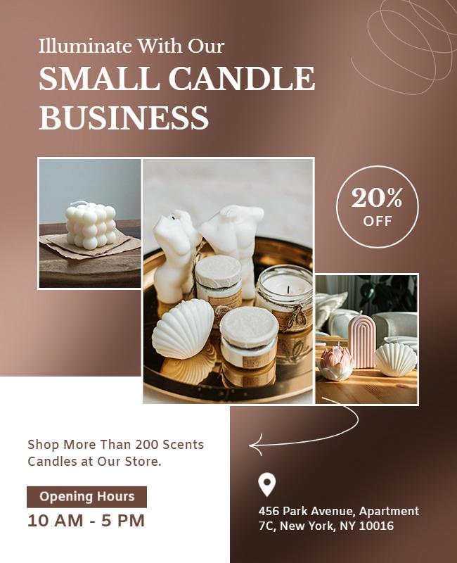 Small Candle Business Promotion Flyer Template