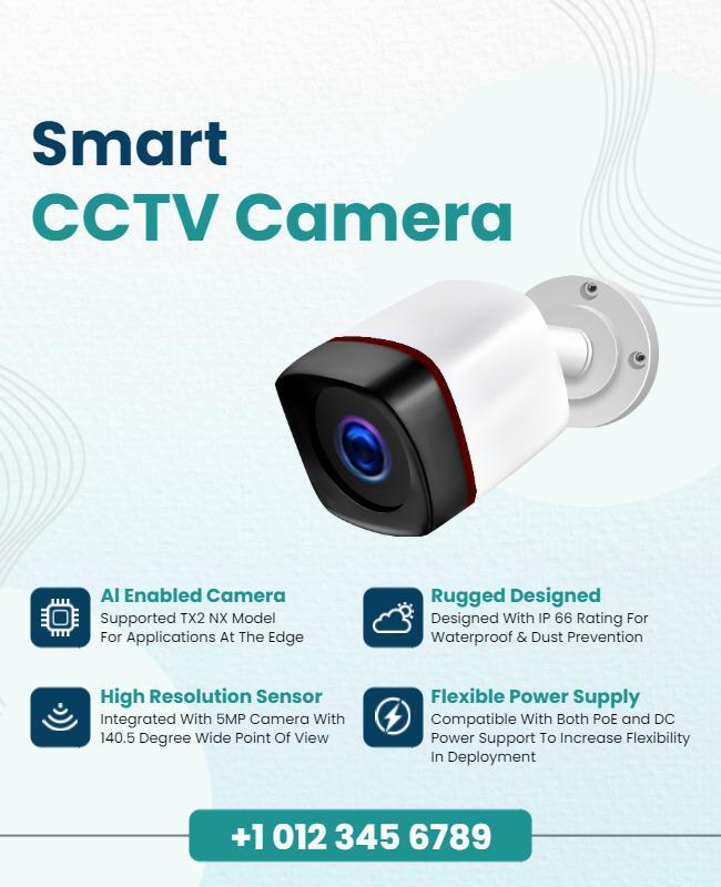 Smart Cctv Camera Promotion Flyer Template