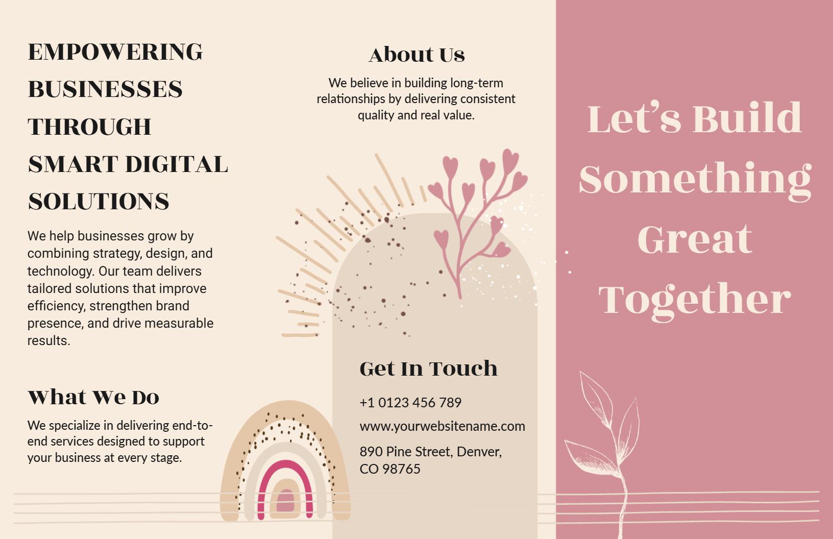 Smart Digital Solutions Business Growth Company Brochure Template