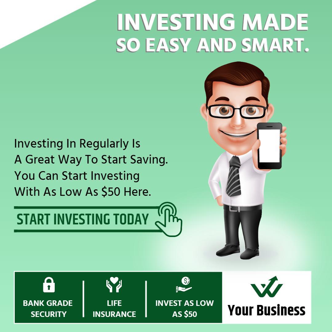 Smart Investment Tips for Easy Savings and Growth Ad Template