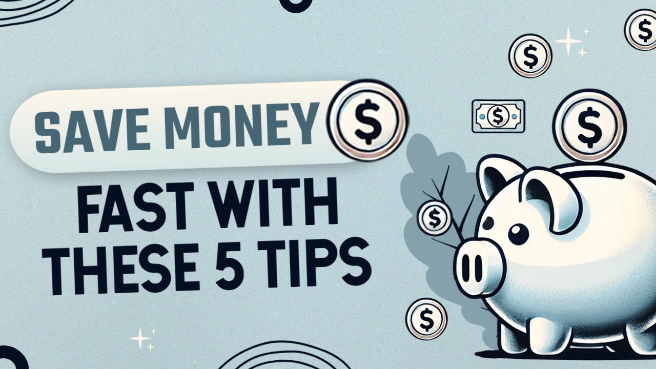 Smart Money Saving Tips Guide Trending YouTube Thumbnail Template