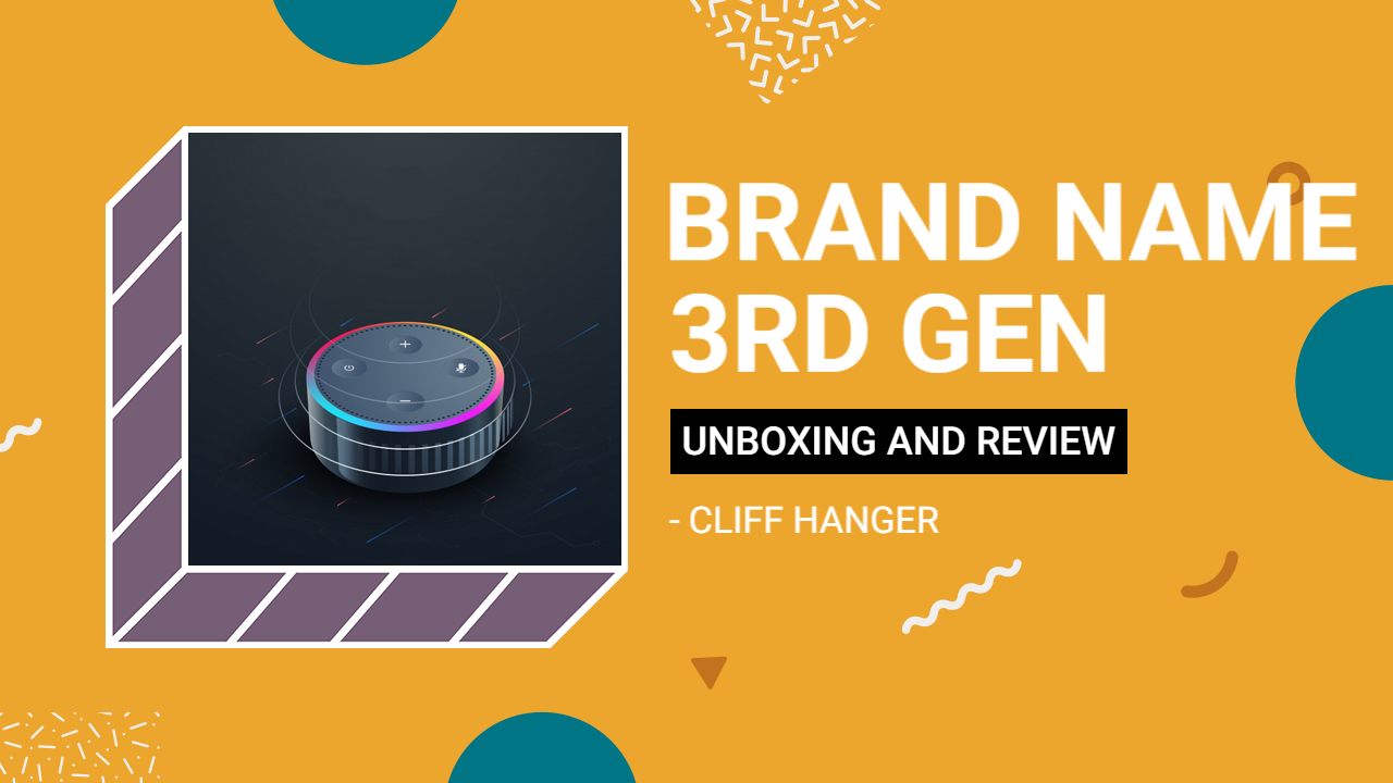 Smart Speaker 3rd Gen Unboxing YouTube Thumbnail Template