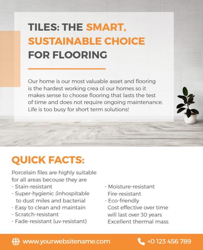 Smart Sustainable Flooring Choice Flyer Template