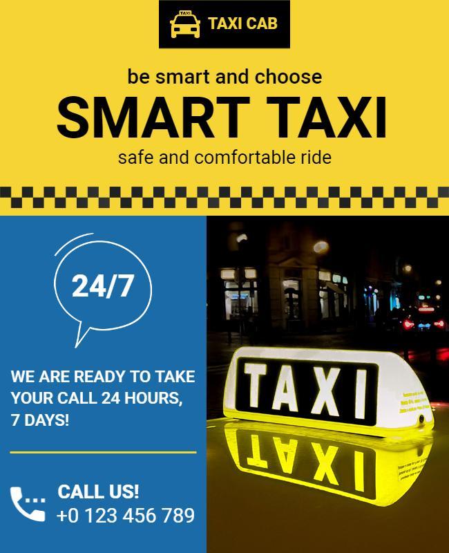 Smart Taxi Service Promotional Flyer Template