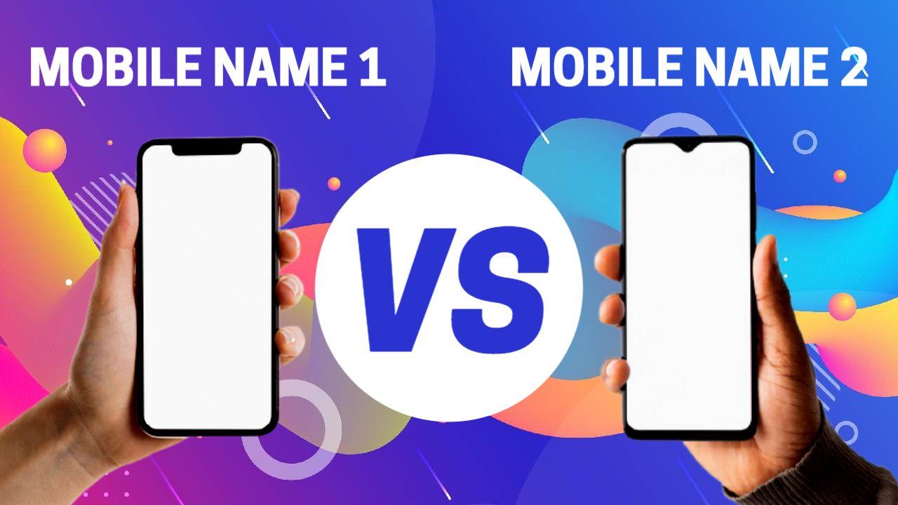 Smartphone Comparison Clash Technology YouTube Thumbnail Template