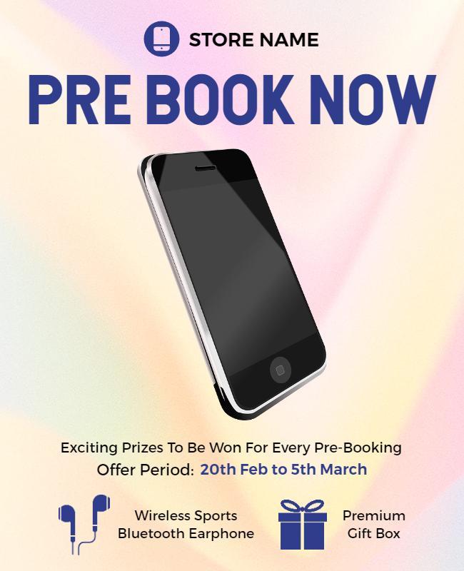 Smartphone Pre Booking Offer Flyer Template