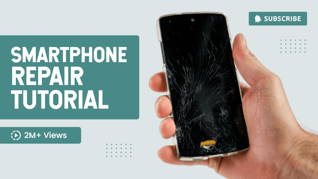 Smartphone Repair Step-by-Step Guide Tutorial YouTube Thumbnail Template