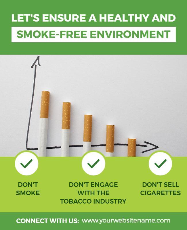 Smoke Free Environment Awareness Flyer Template