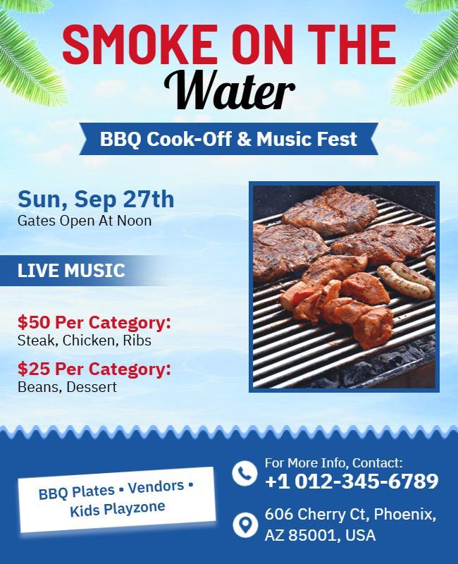 Smoke on the Water Event Flyer Template